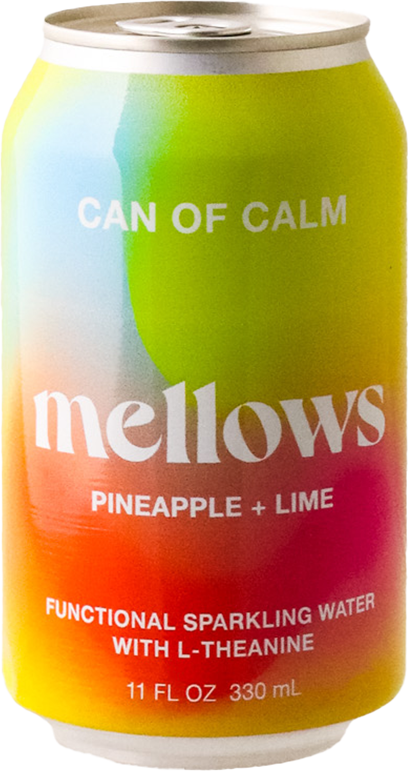 Mellows - Pineapple & Desert Lime with L-Theanine Sparkling Water 4PACK