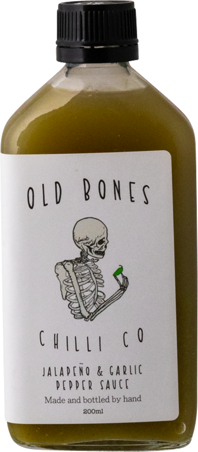 Old Bones Chilli Co - Jalapeno & Garlic Pepper Sauce