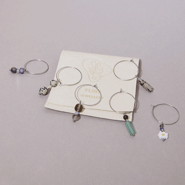 Flint Designs - Wine Glass Rings (set of 6)