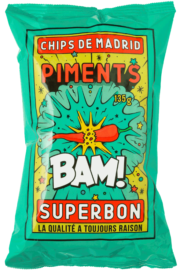 Superbon - Peppers/ Piments Chips 135g
