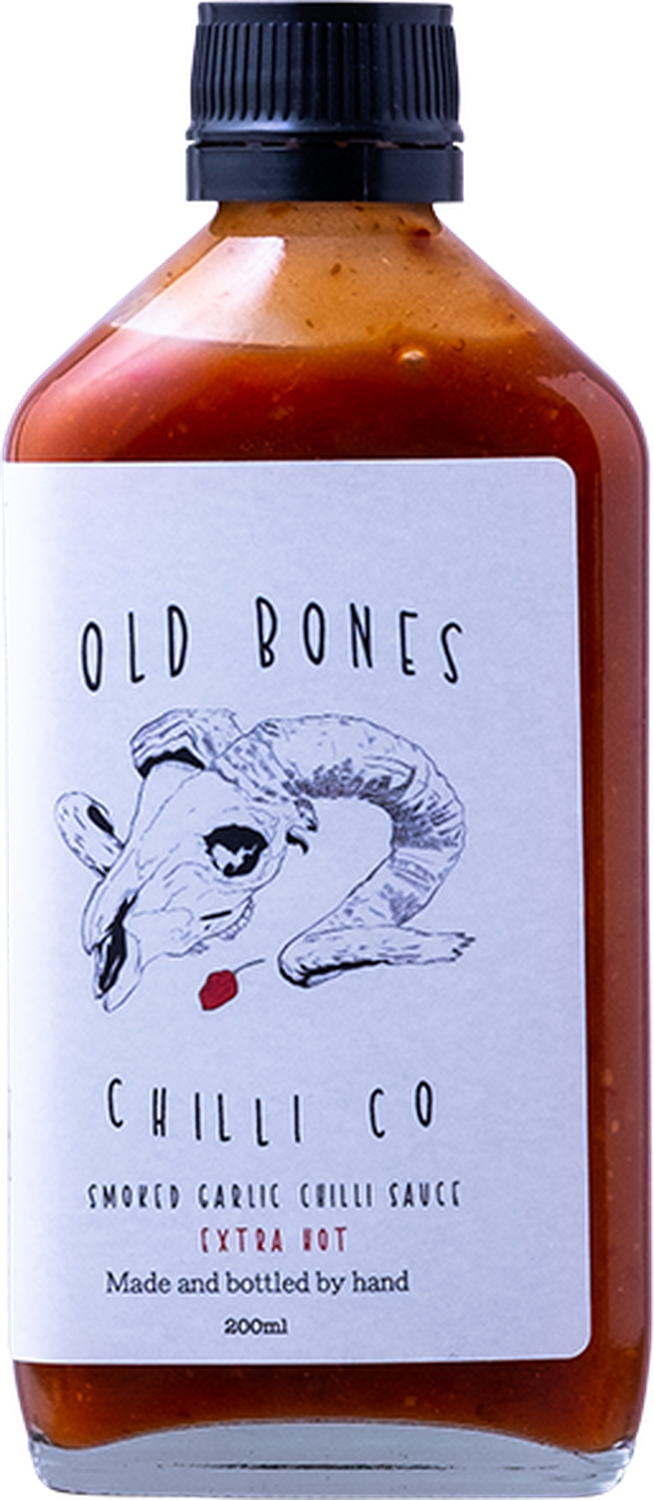 Old Bones Chilli Co - Smoked Garlic Chilli Sauce Extra Hot