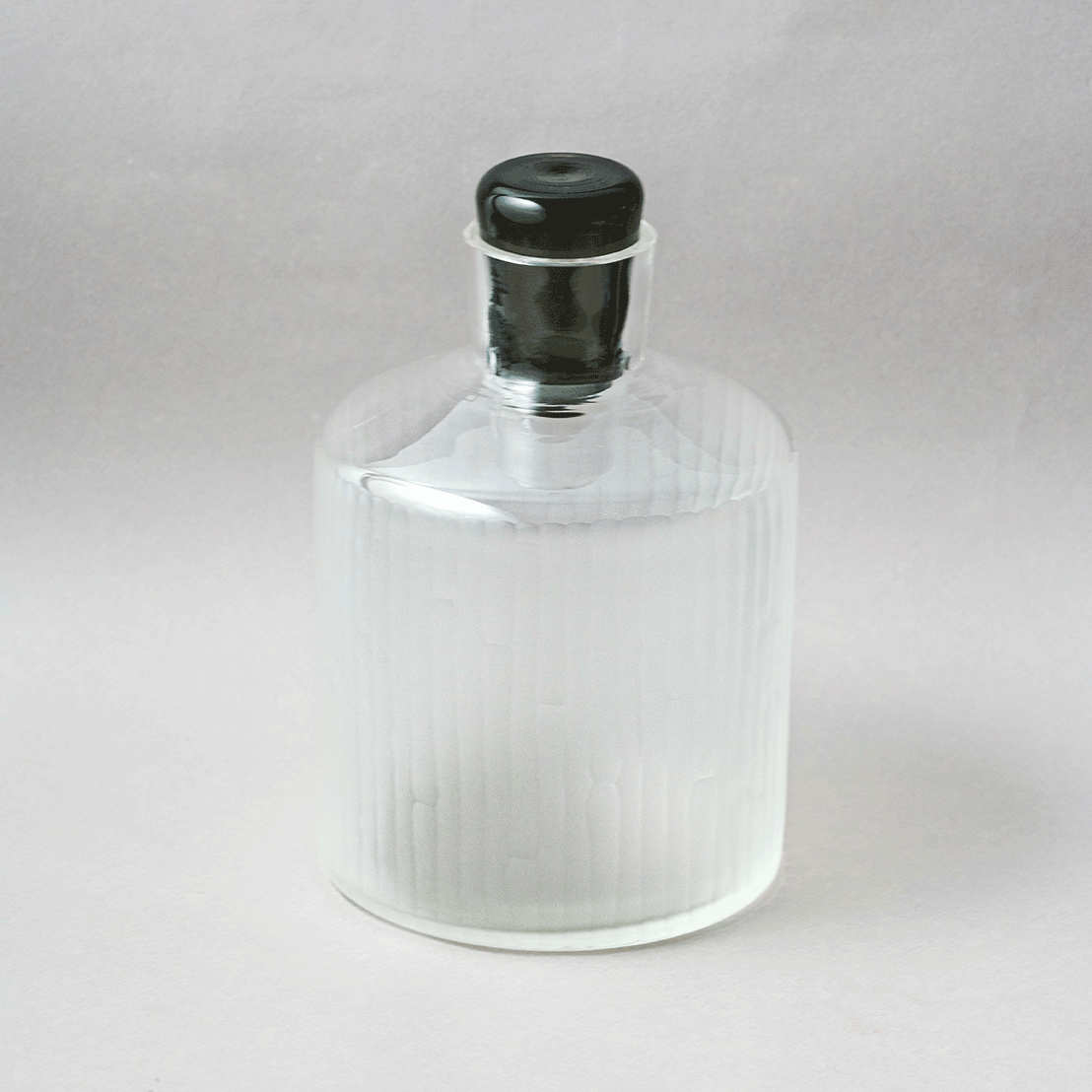 KAH - Hand Carved Glass Decanter Short