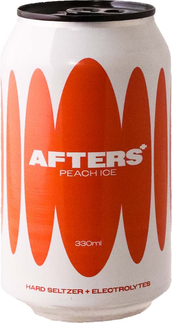 Afters Peach Ice Seltzer Seltzer + Electrolytes