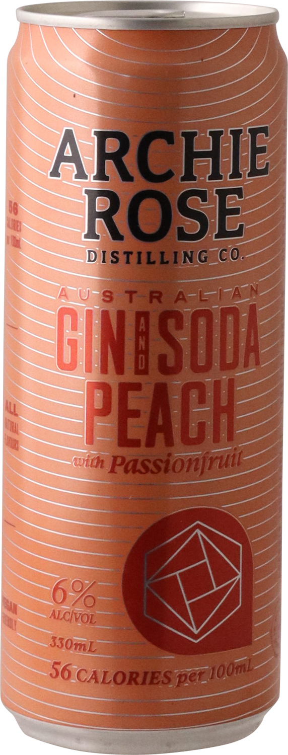 Archie Rose - Dry Gin Peach Soda & Passionfruit 4PACK