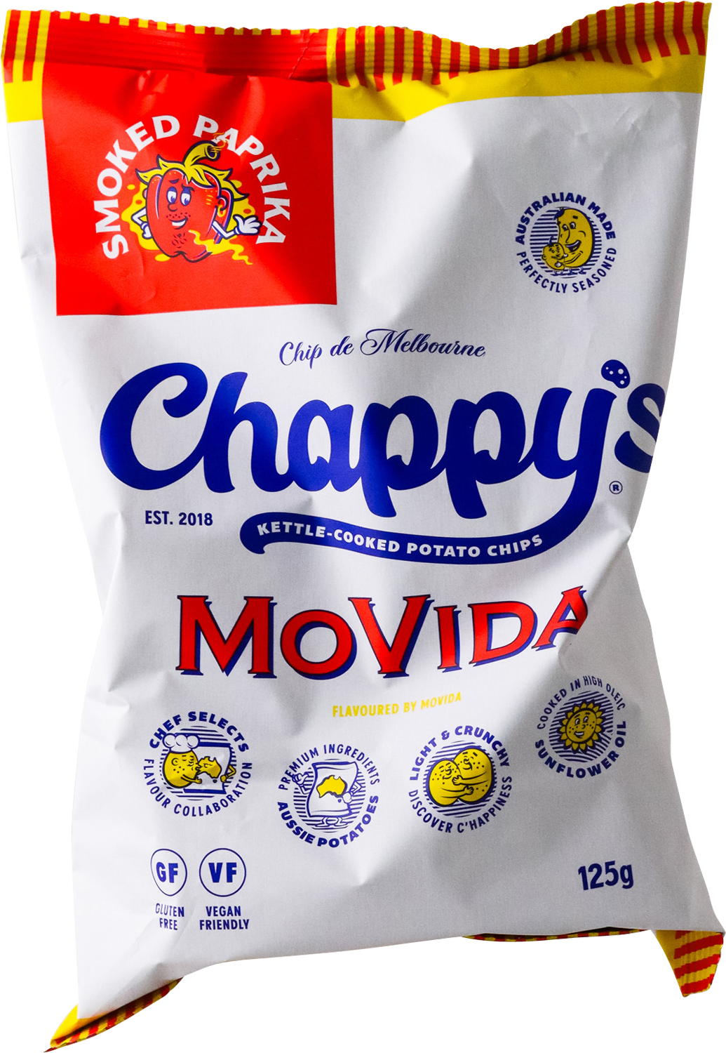 Chappy's x MoVida - Smoked Paprika Potato Chips Kettle Chips