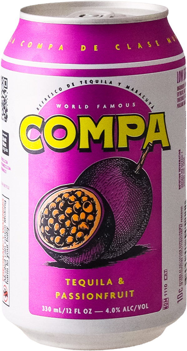 Compa - Tequila and Passionfruit Ranch Water 4PACK