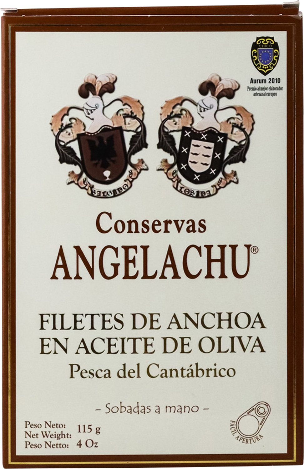 Consveras Angelachu - Premium Cantabrian Anchovies in Olive Oil 115g