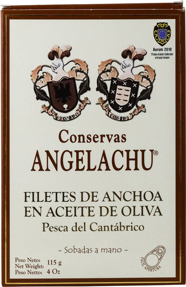 Consveras Angelachu - Premium Cantabrian Anchovies in Olive Oil 115g