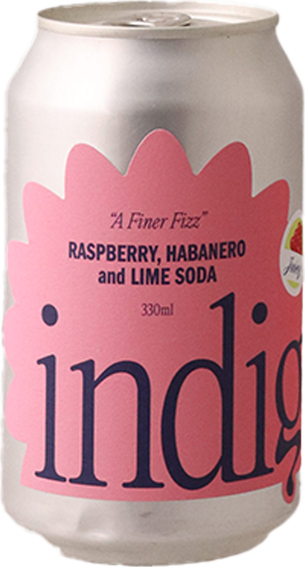 Indigo - Raspberry, Habanero and Lime Soda 4PACK