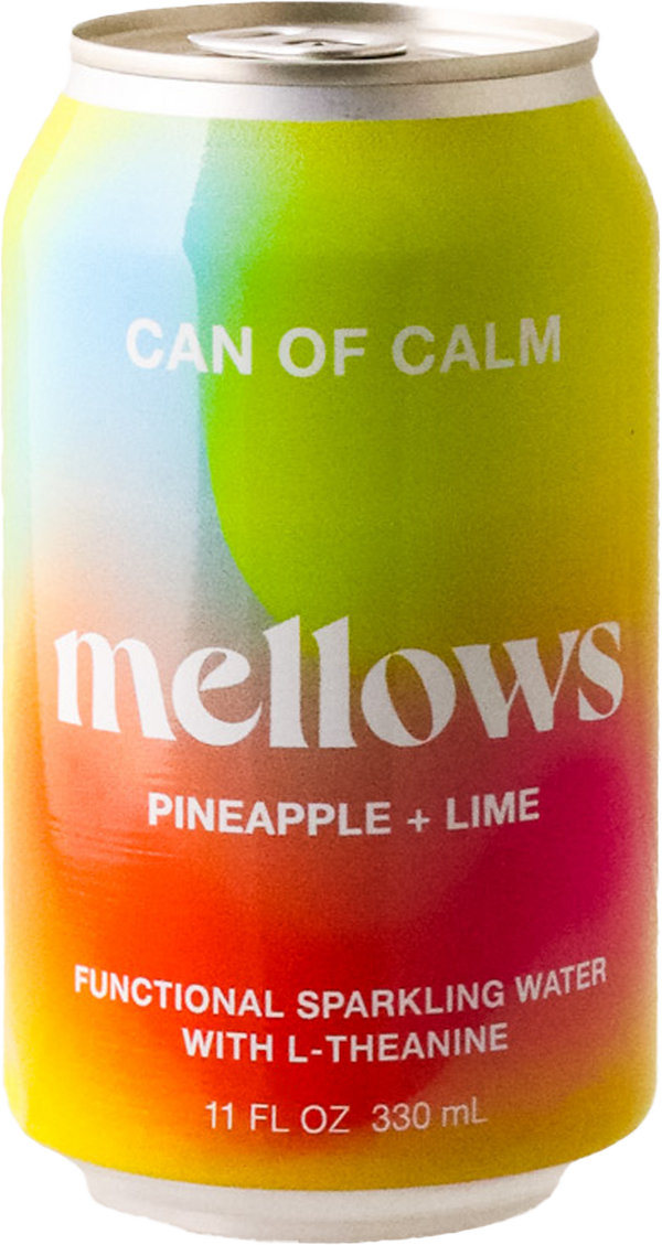 Mellows - Pineapple & Desert Lime with L-Theanine Sparkling Water 4PACK