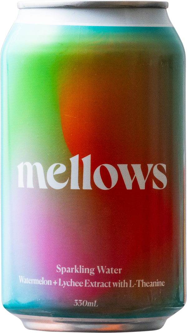 Mellows - Watermelon + Lychee with L-Theanine Sparkling Water 4PACK