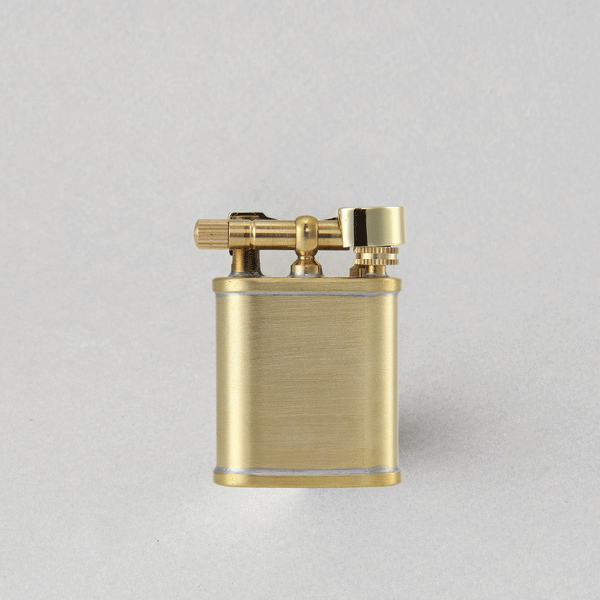 TSUBOTA PEARL - Bolbo Short Brass Petrol Lighter