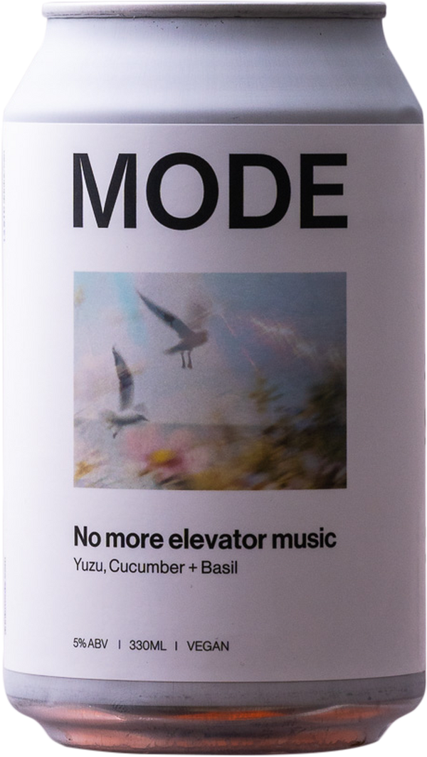 MODE SELTZER - NO MORE ELEVATOR MUSIC Yuzu, Cucumber and Basil 4PACK