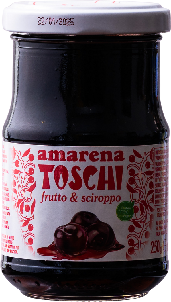 Toschi - Sour Amarena Cherries in Syrup 250g