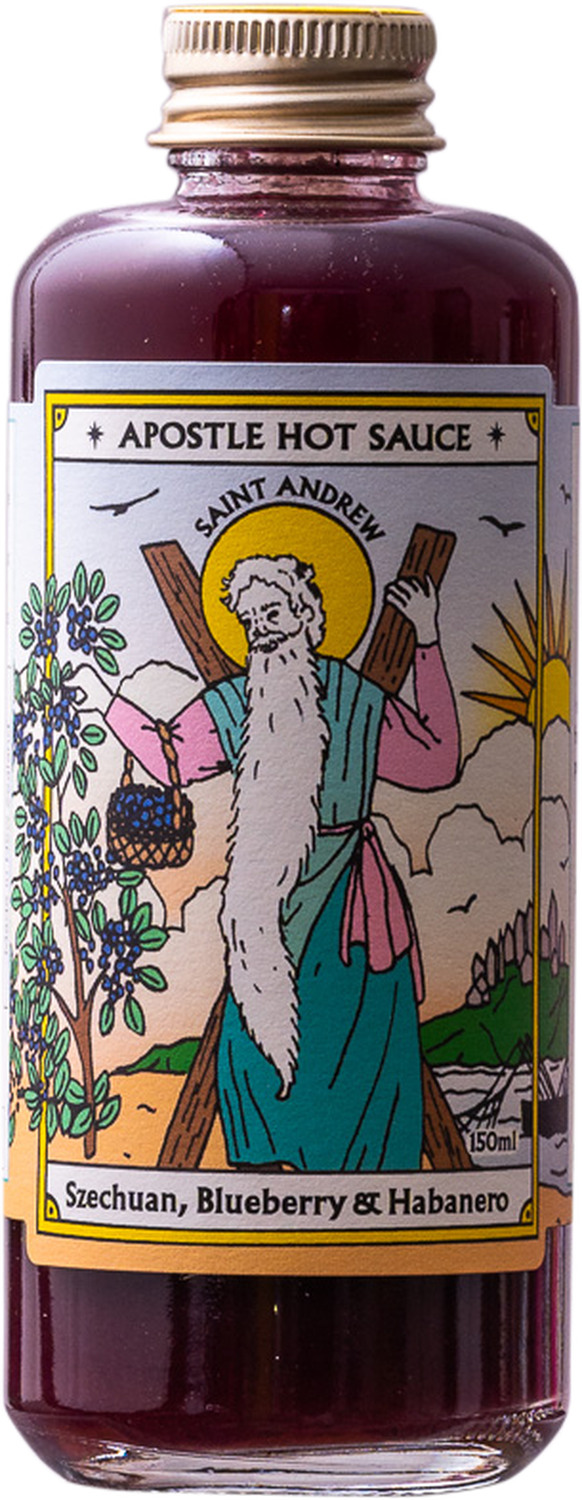 Apostle Hot Sauce - Saint Andrew: Szechuan, Blueberry, Habanero