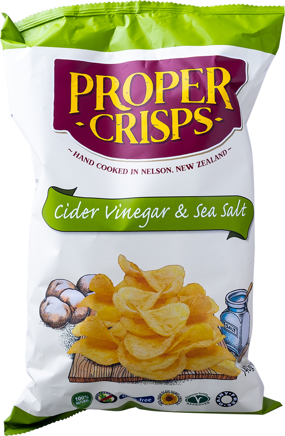 Proper Crisps - Cider Vinegar and Sea Salt