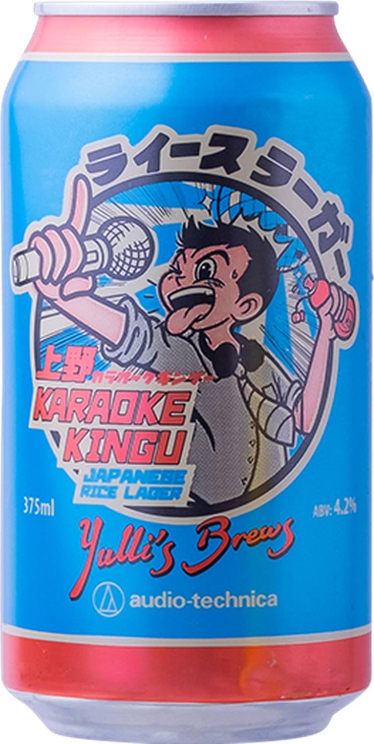 Yulli's Brews - 'Karaoke Kingu' Japanese Rice Lager 4PACK